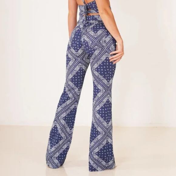 Revice La La Land Bandana Print Flares Jeans Laguna Blue Rodeo Western Size 25 - Picture 13 of 13